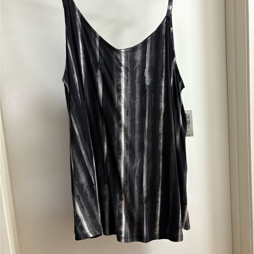 Torrid Gray and Black Relaxed Tank Top